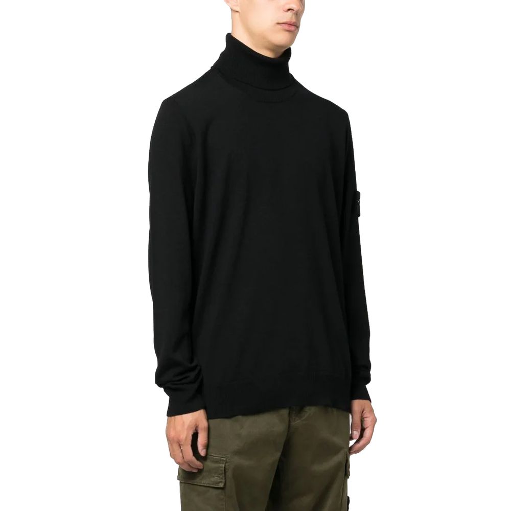 Black Wool Vergine Sweater