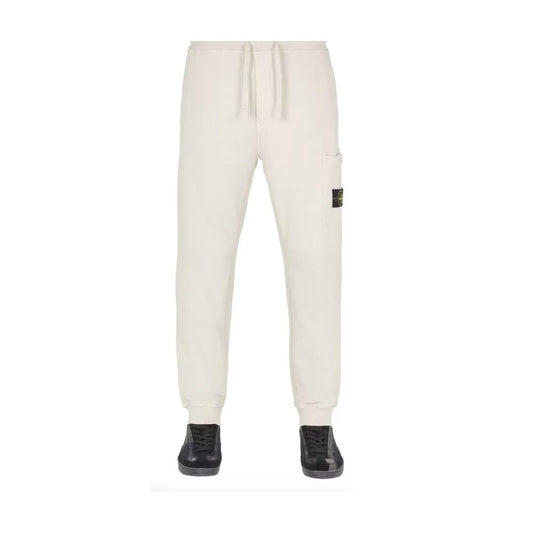 Beige Cotton Men's Tracksuit Trouser