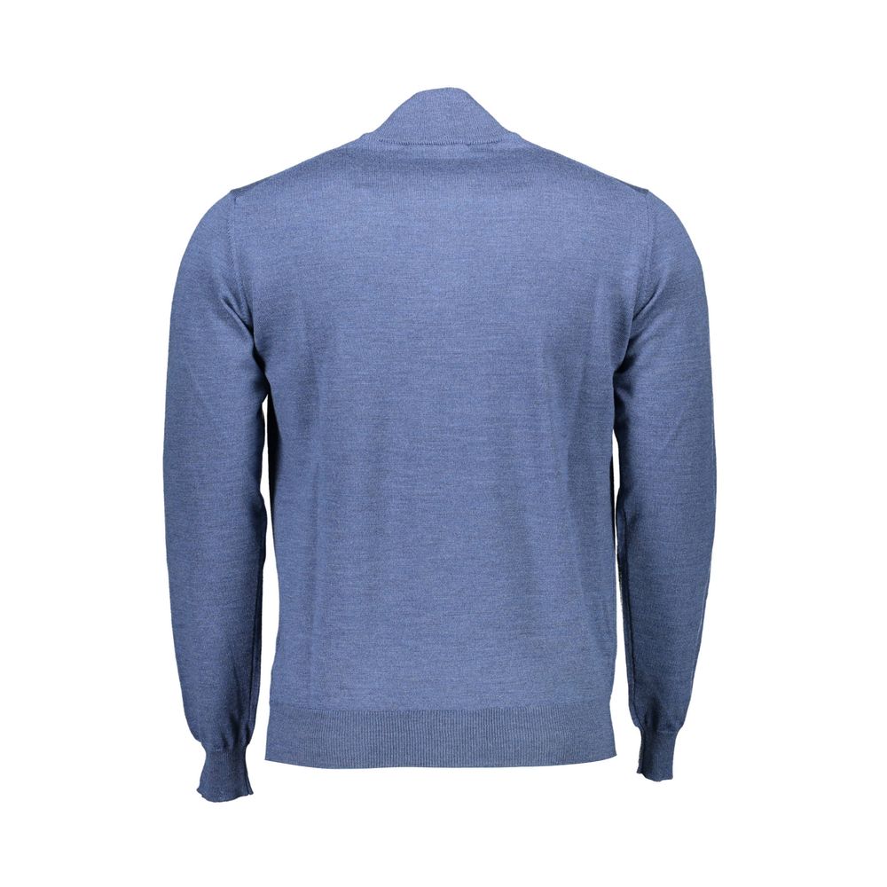 Blue Wool Men Sweater