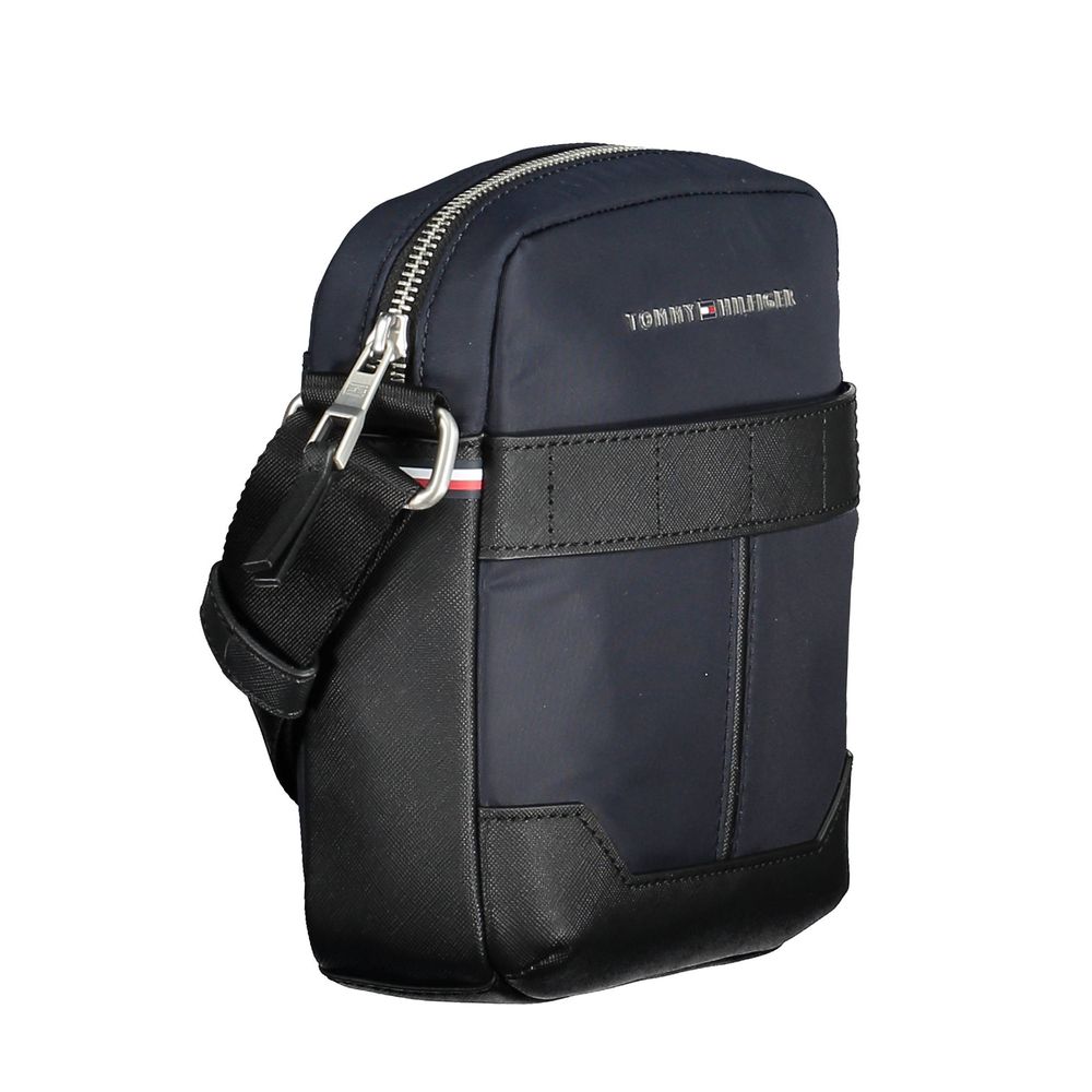 Blue Polyester Men Shoulder Bag