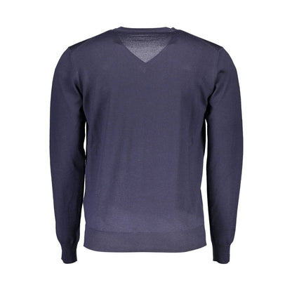 Blue Wool Men Sweater