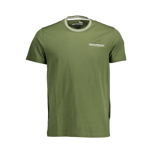 Green Cotton Men T-Shirt