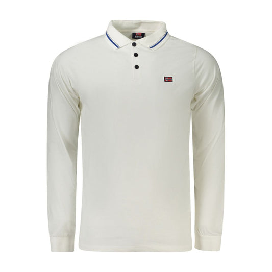 White Cotton Men Polo Shirt