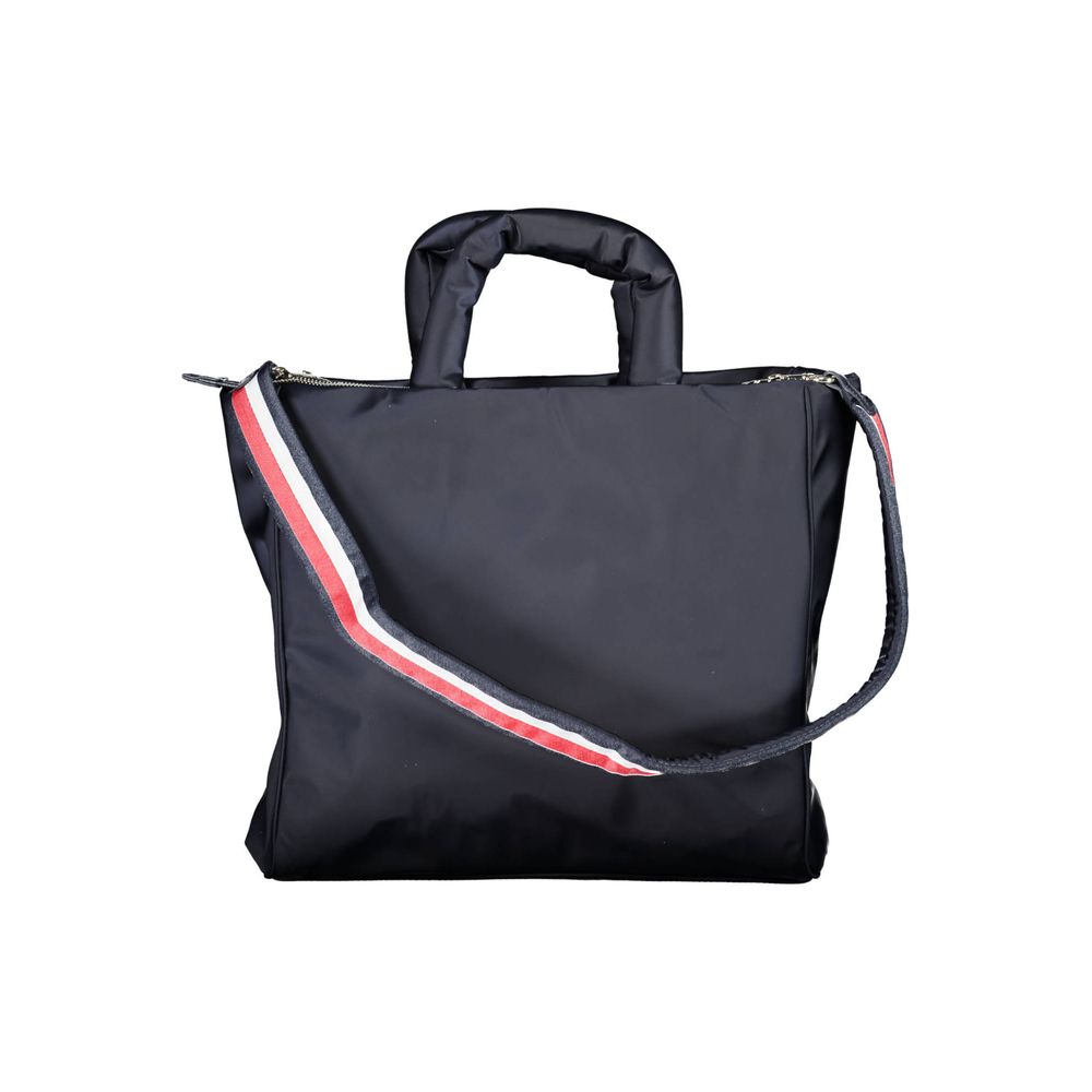 Blue Polyester Women Handbag