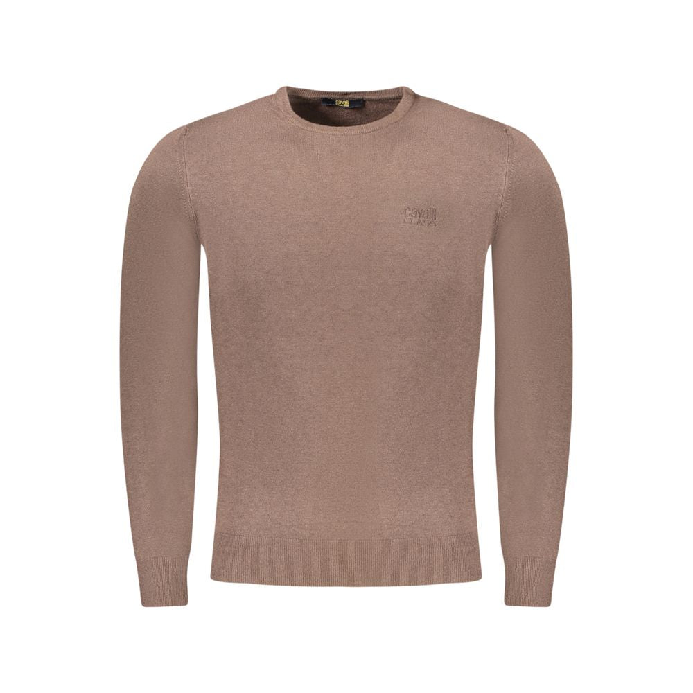 Brown Viscose Men Sweater