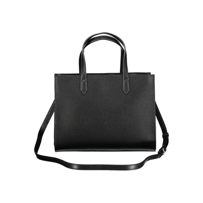 Black Polyethylene Women Handbag