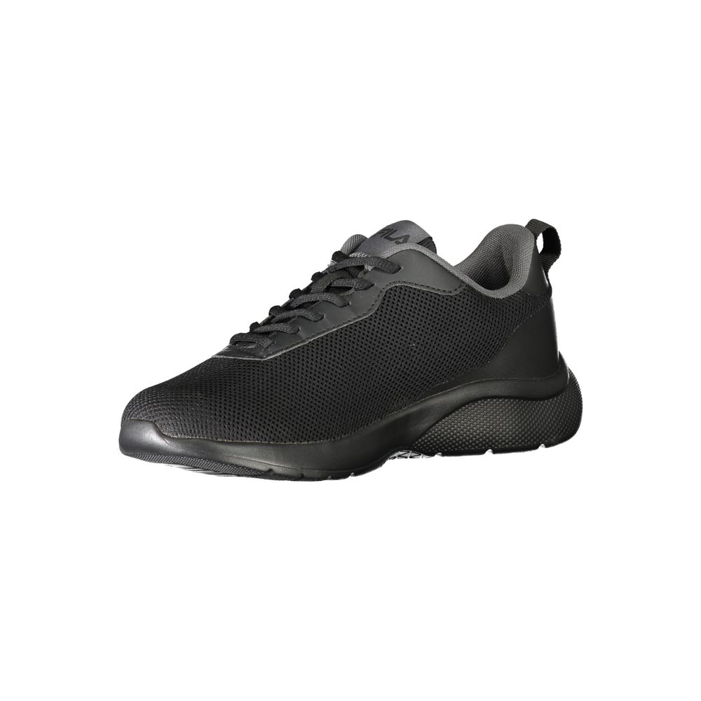 Black Polyester Men Sneaker