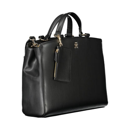 Black Polyethylene Women Handbag