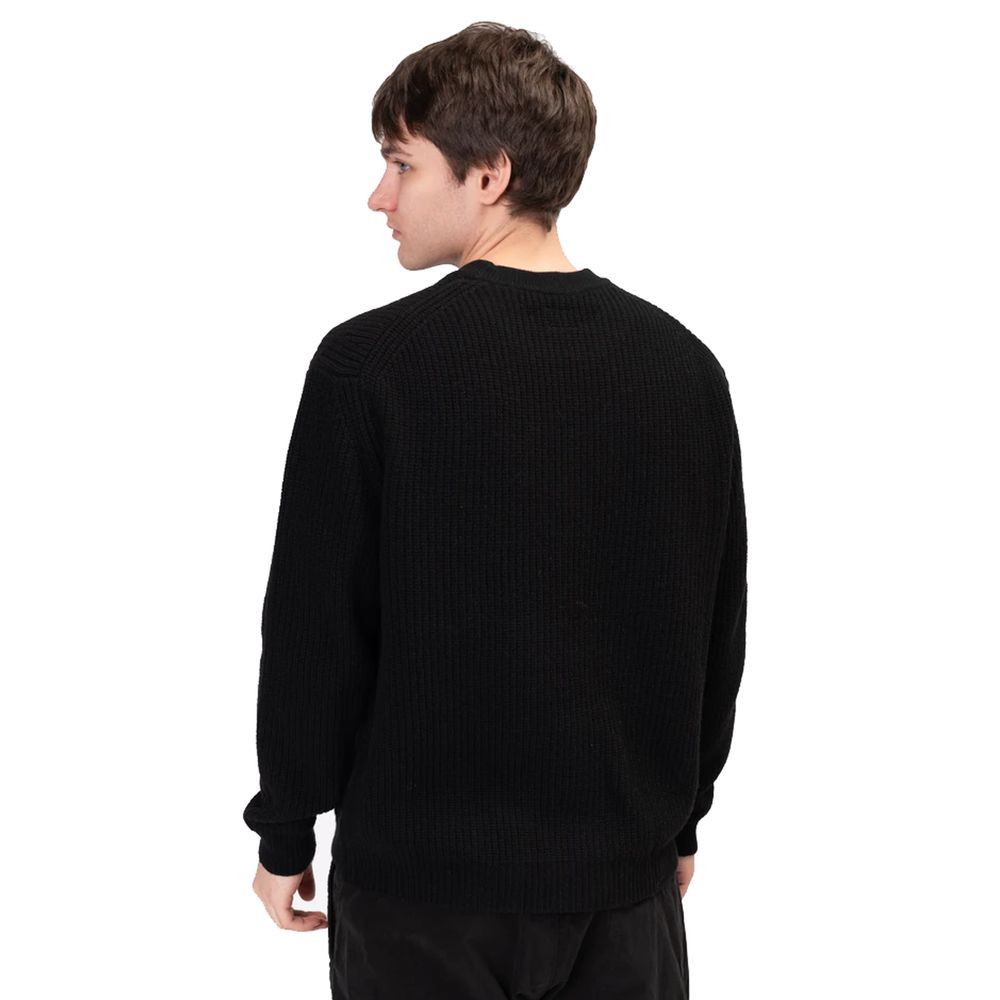 Black Wool Men Sweater