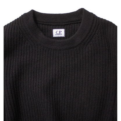 Black Wool Men Sweater