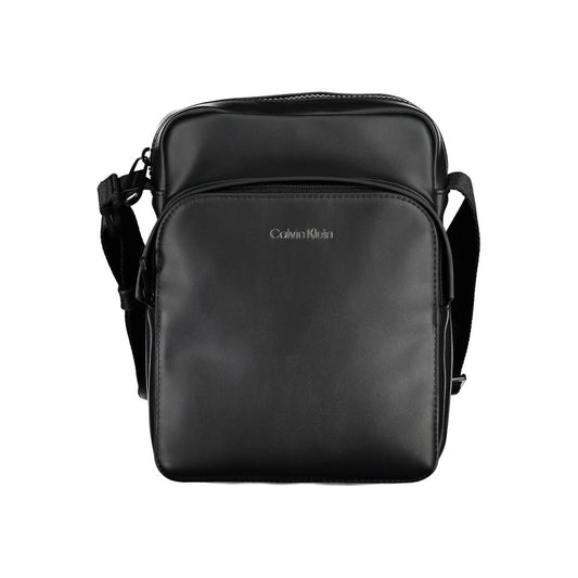 Black Polyester Men Shoulder Bag