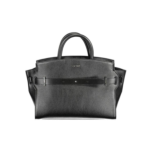 Black Polyethylene Women Handbag