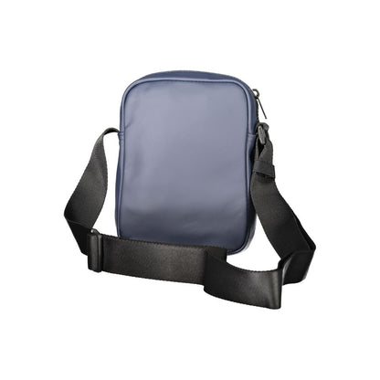 Blue Polyester Men Shoulder Bag