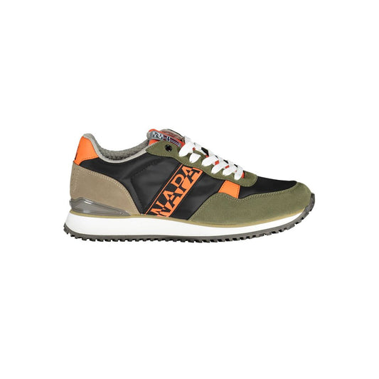 Green Polyester Men Sneaker