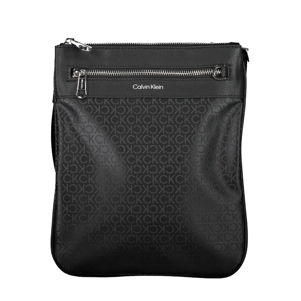 Black Polyester Men Shoulder Bag