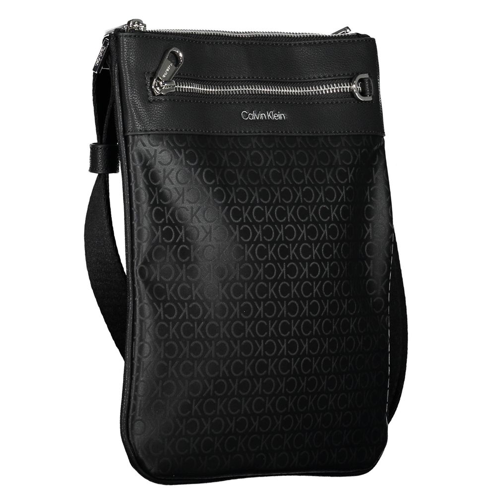 Black Polyester Men Shoulder Bag