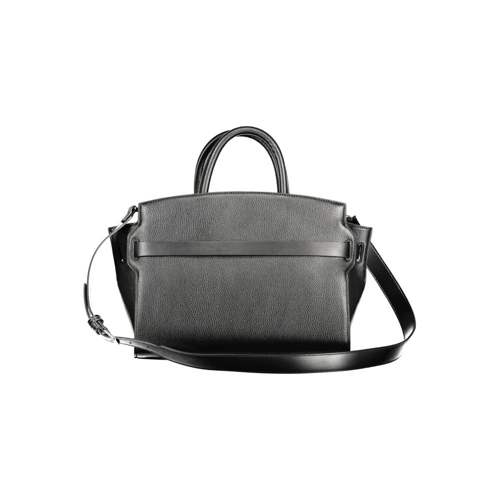 Black Polyethylene Women Handbag