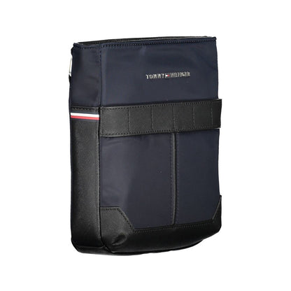 Blue Polyester Men Shoulder Bag