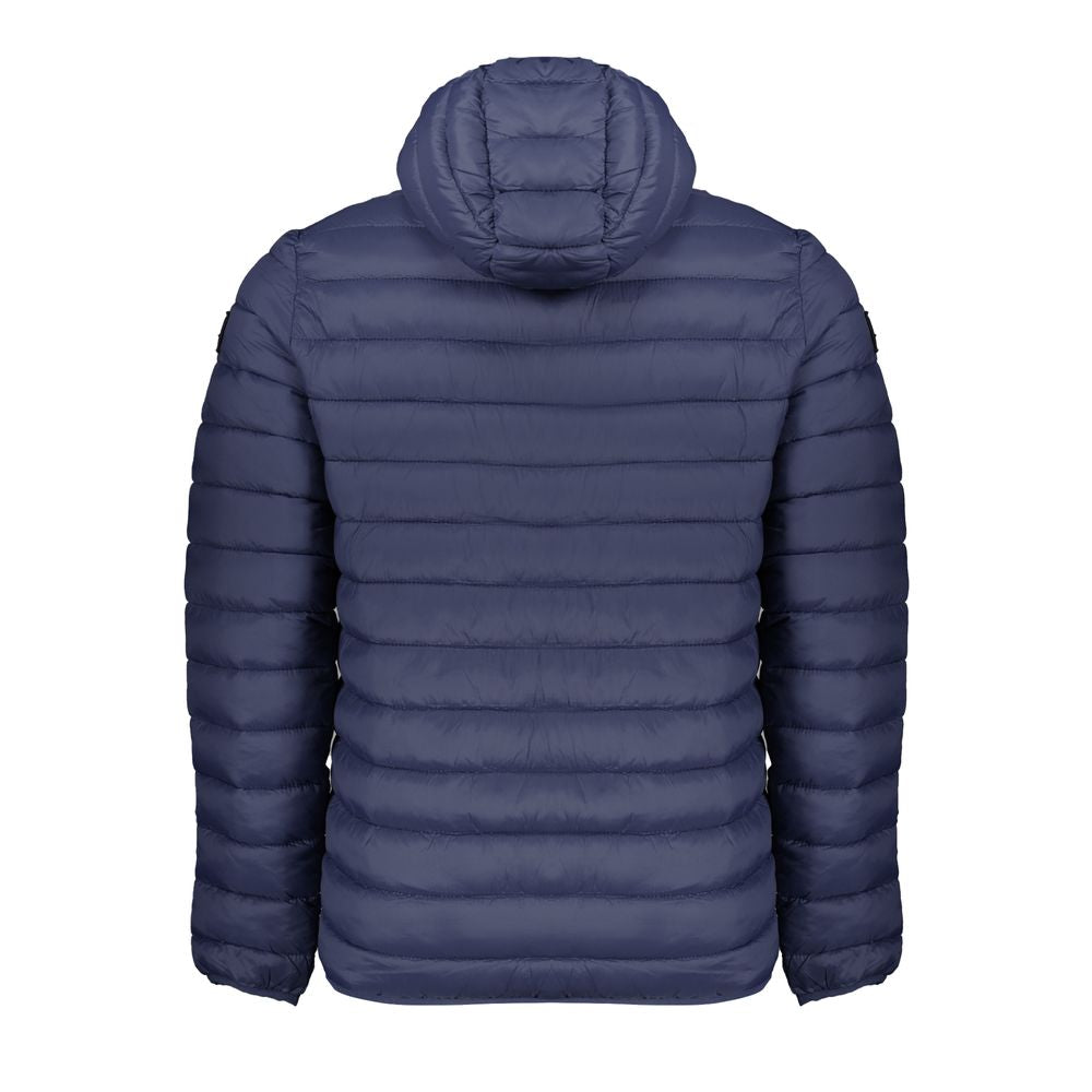 Blue Polyamide Men Jacket