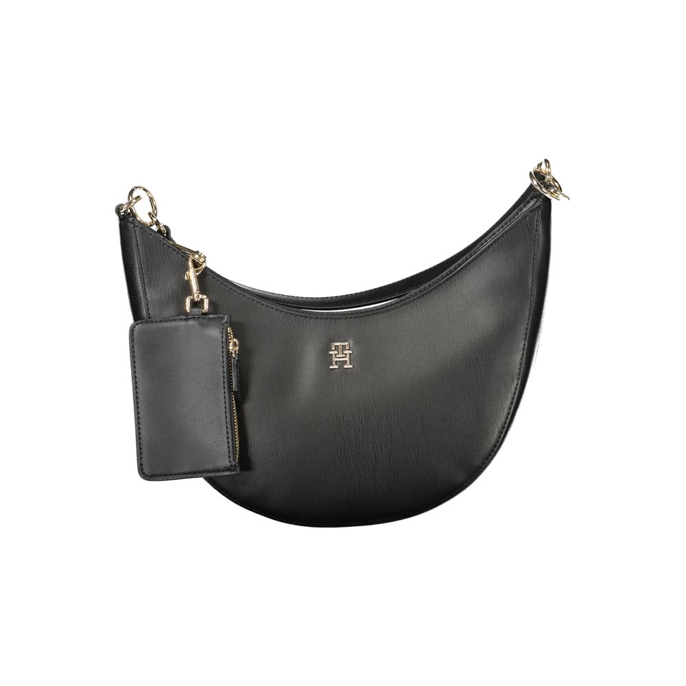 Black Polyethylene Women Handbag