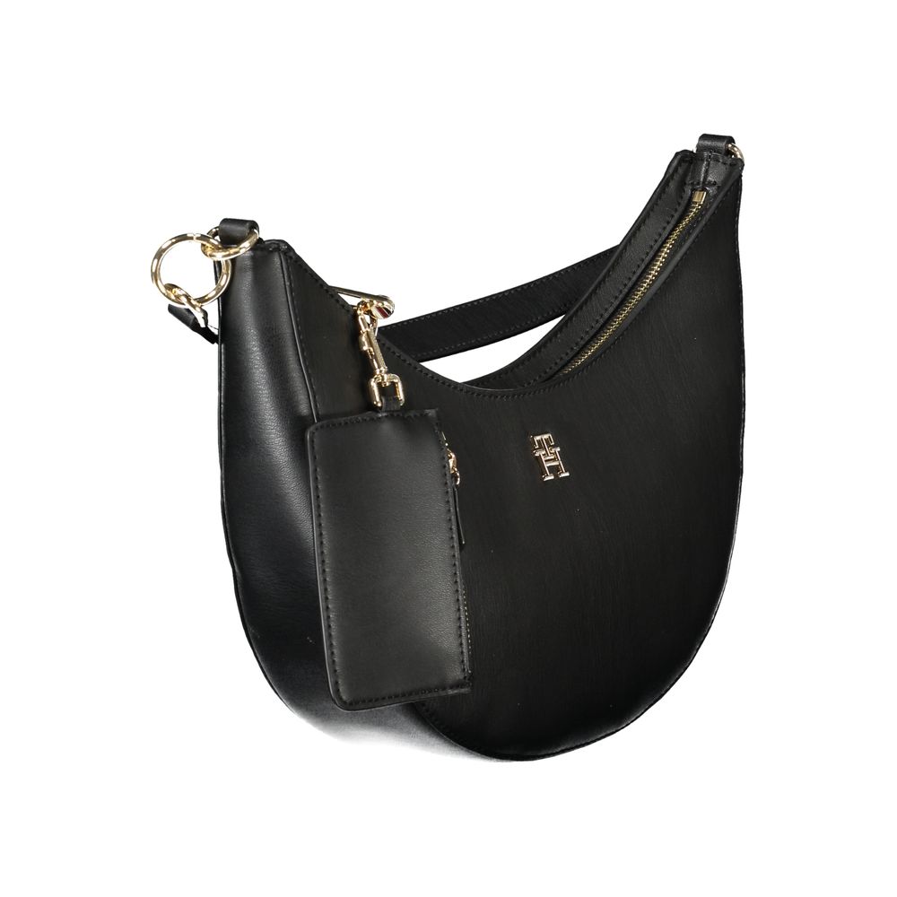 Black Polyethylene Women Handbag