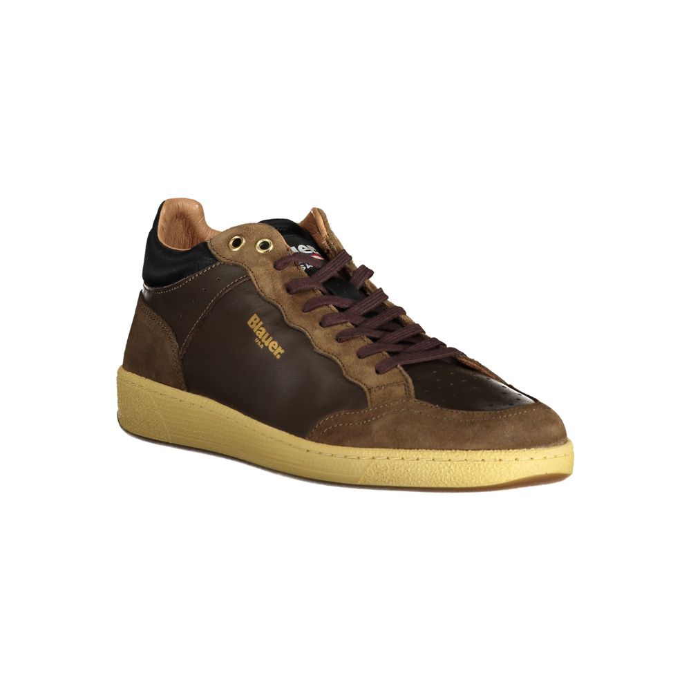 Brown Leather Men Sneaker