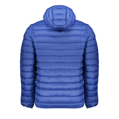 Blue Polyamide Men Jacket