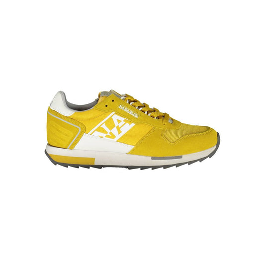 Yellow Polyester Men Sneaker