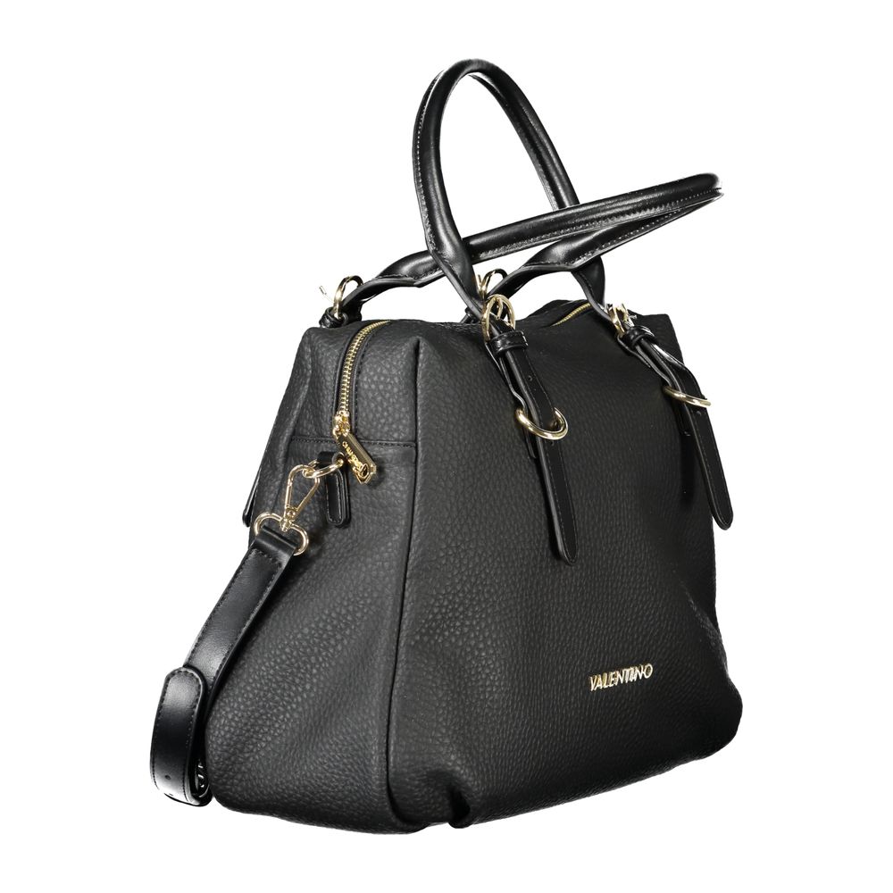 Black Polyethylene Women Handbag