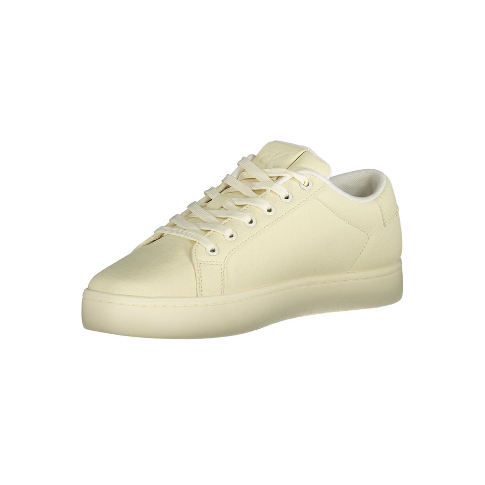 White Polyester Men Sneaker