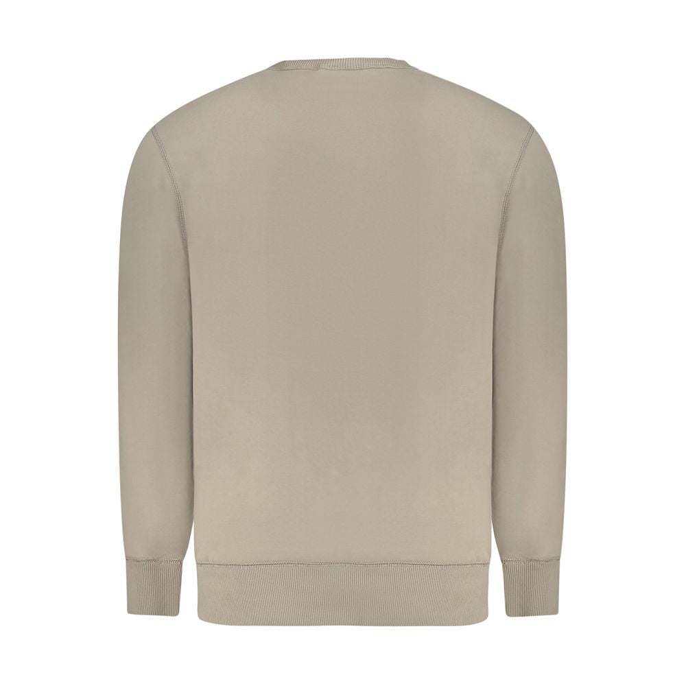 Beige Cotton Men Sweater