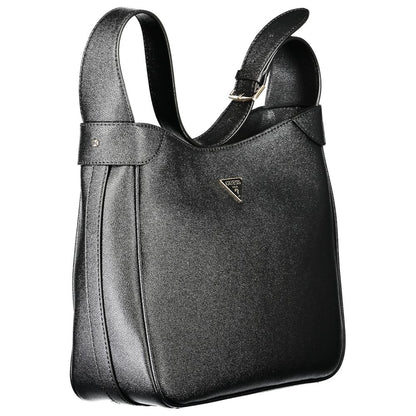 Black Polyethylene Women Handbag