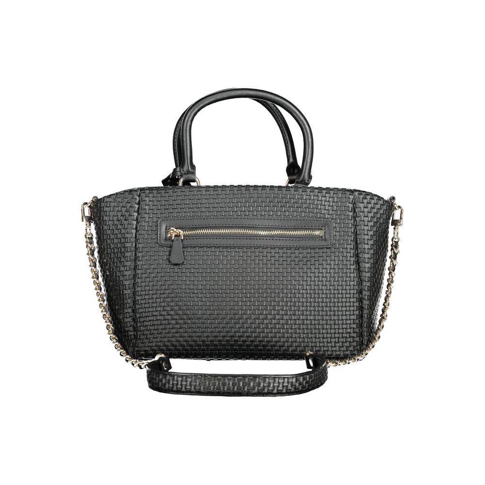 Black Polyethylene Women Handbag