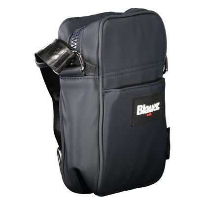 Blue Polyester Men Shoulder Bag