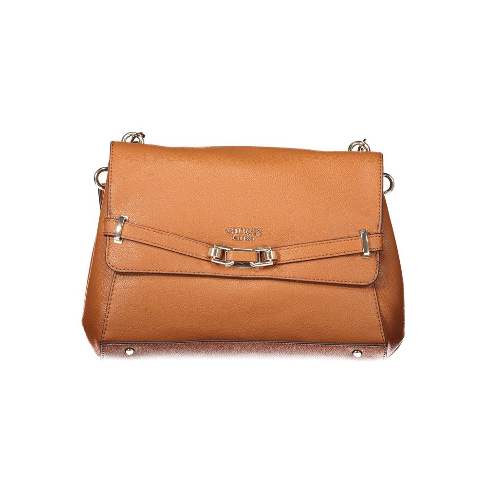 Brown Polyethylene Women Handbag