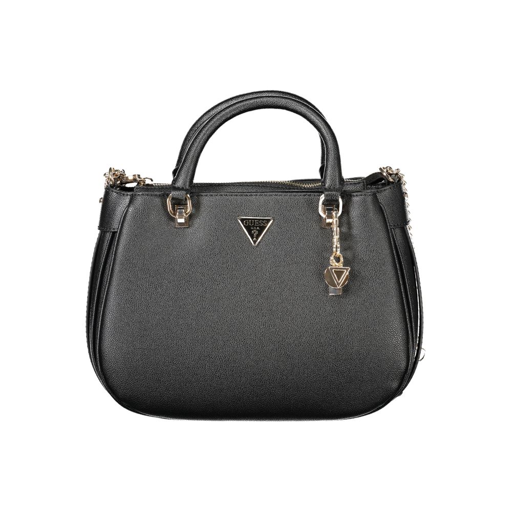 Black Polyethylene Women Handbag