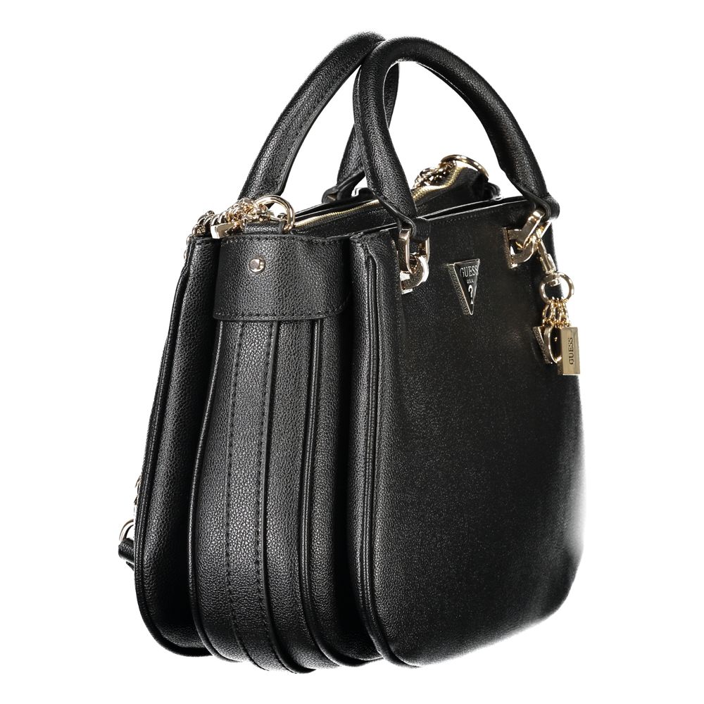 Black Polyethylene Women Handbag