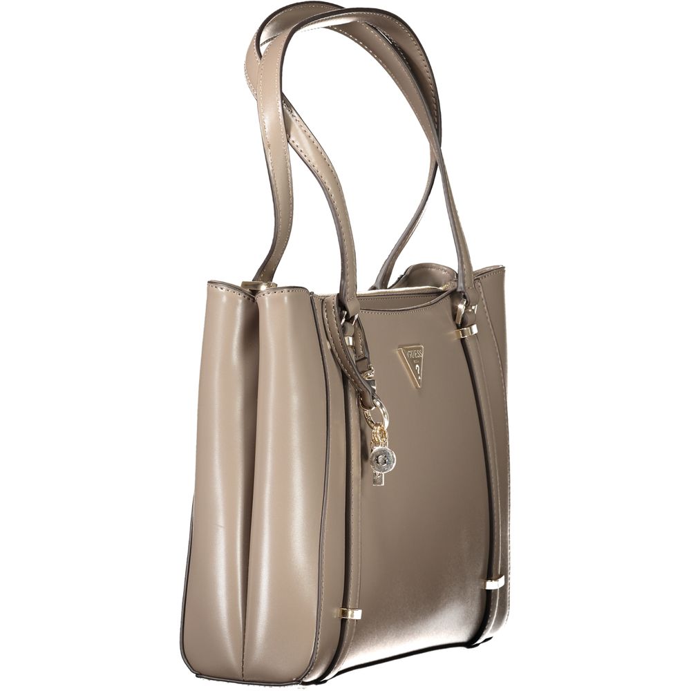 Brown Polyethylene Women Handbag