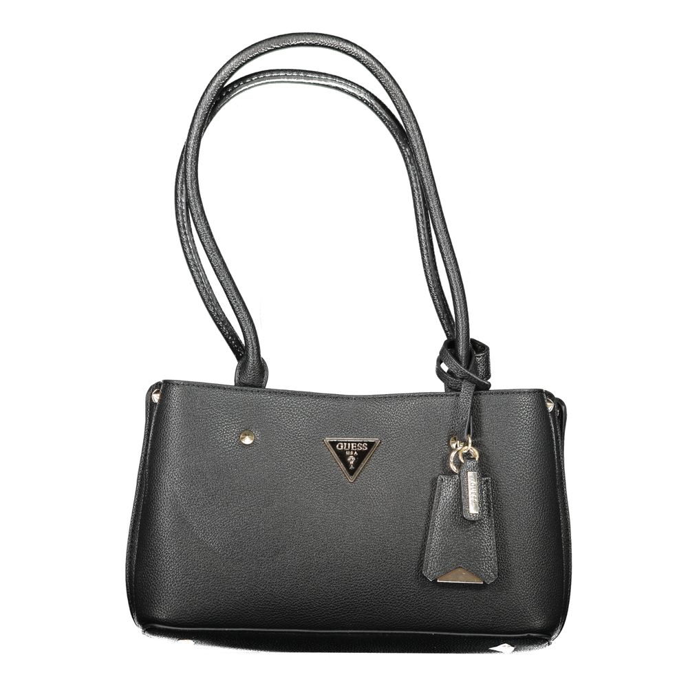 Black Polyethylene Women Handbag