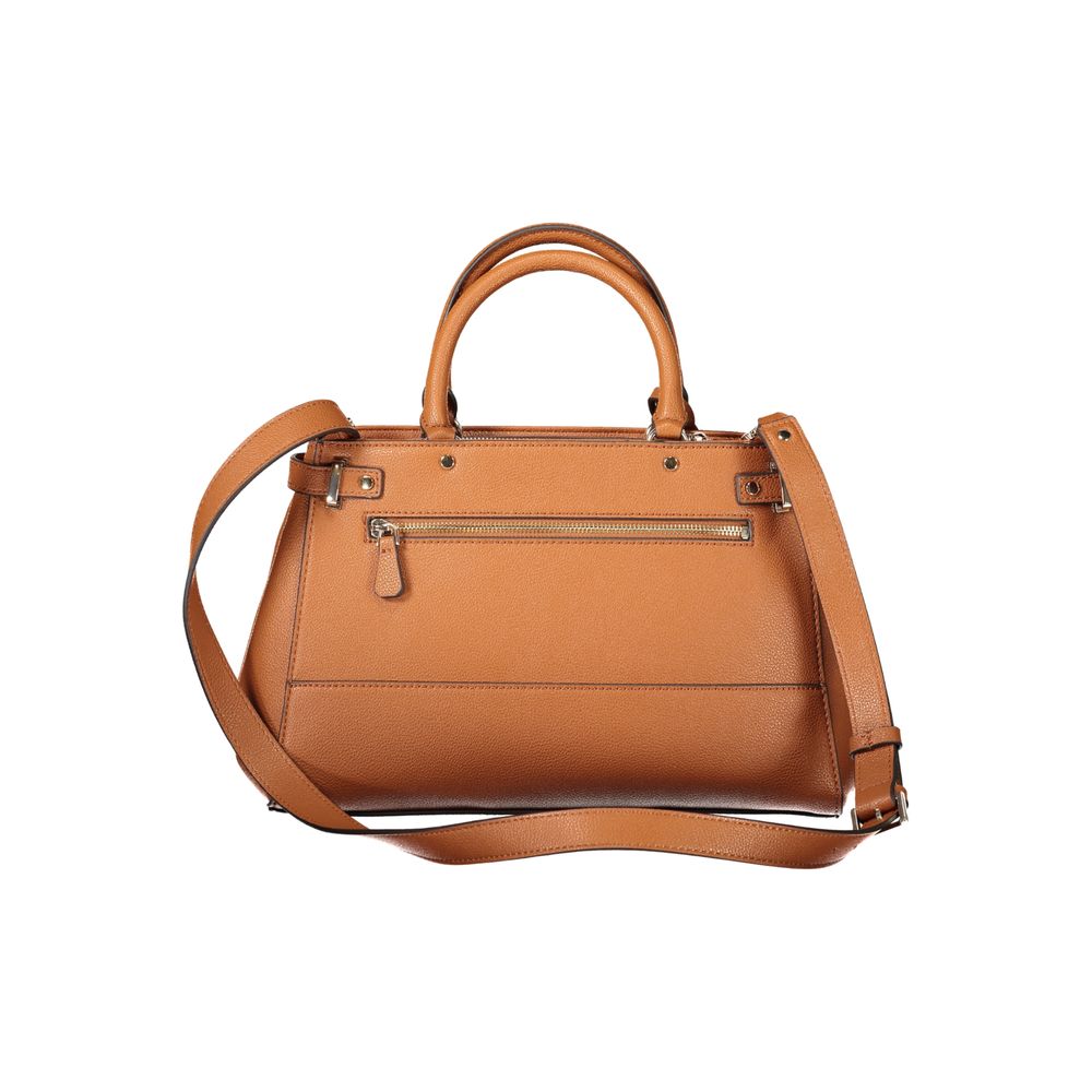 Brown Polyethylene Women Handbag