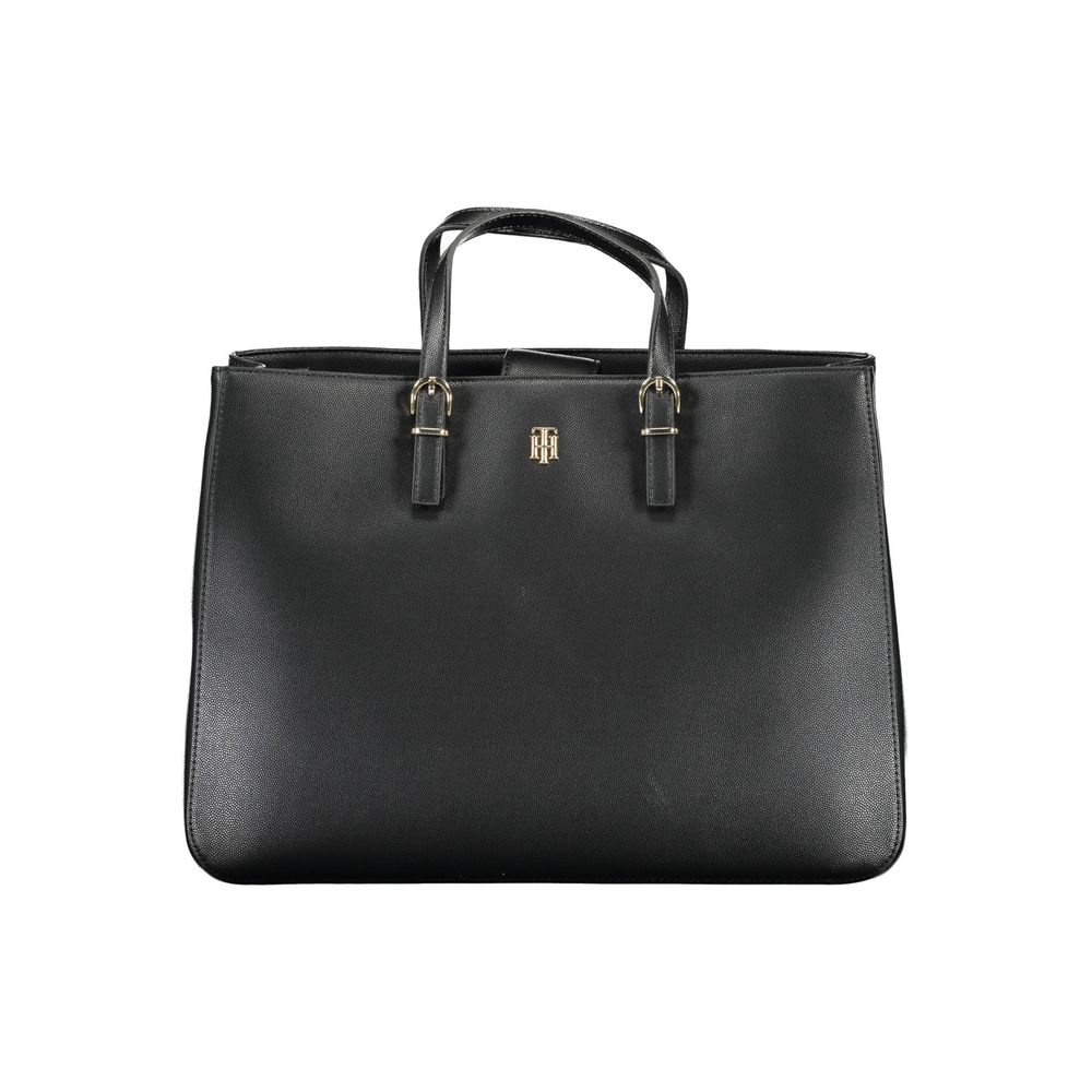 Black Polyethylene Women Handbag