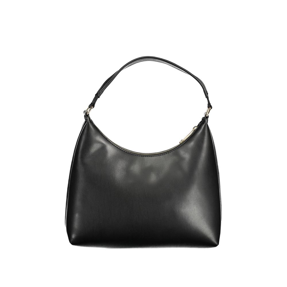 Black Polyethylene Women Handbag