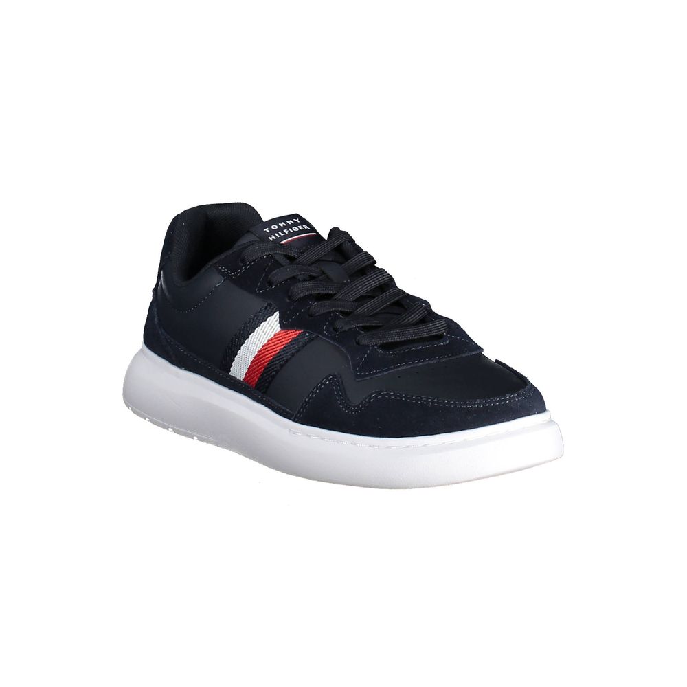 Blue Leather Men Sneaker