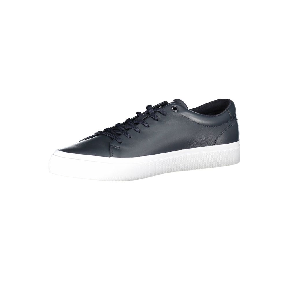 Blue Leather Men Sneaker