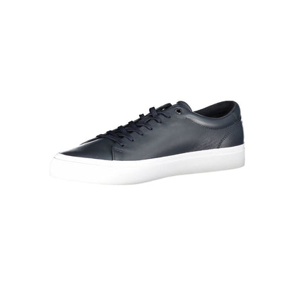 Blue Leather Men Sneaker