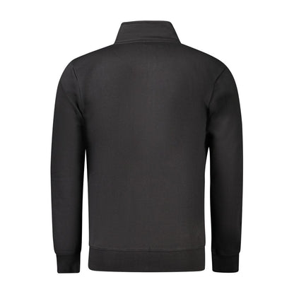 Black Cotton Men Sweater