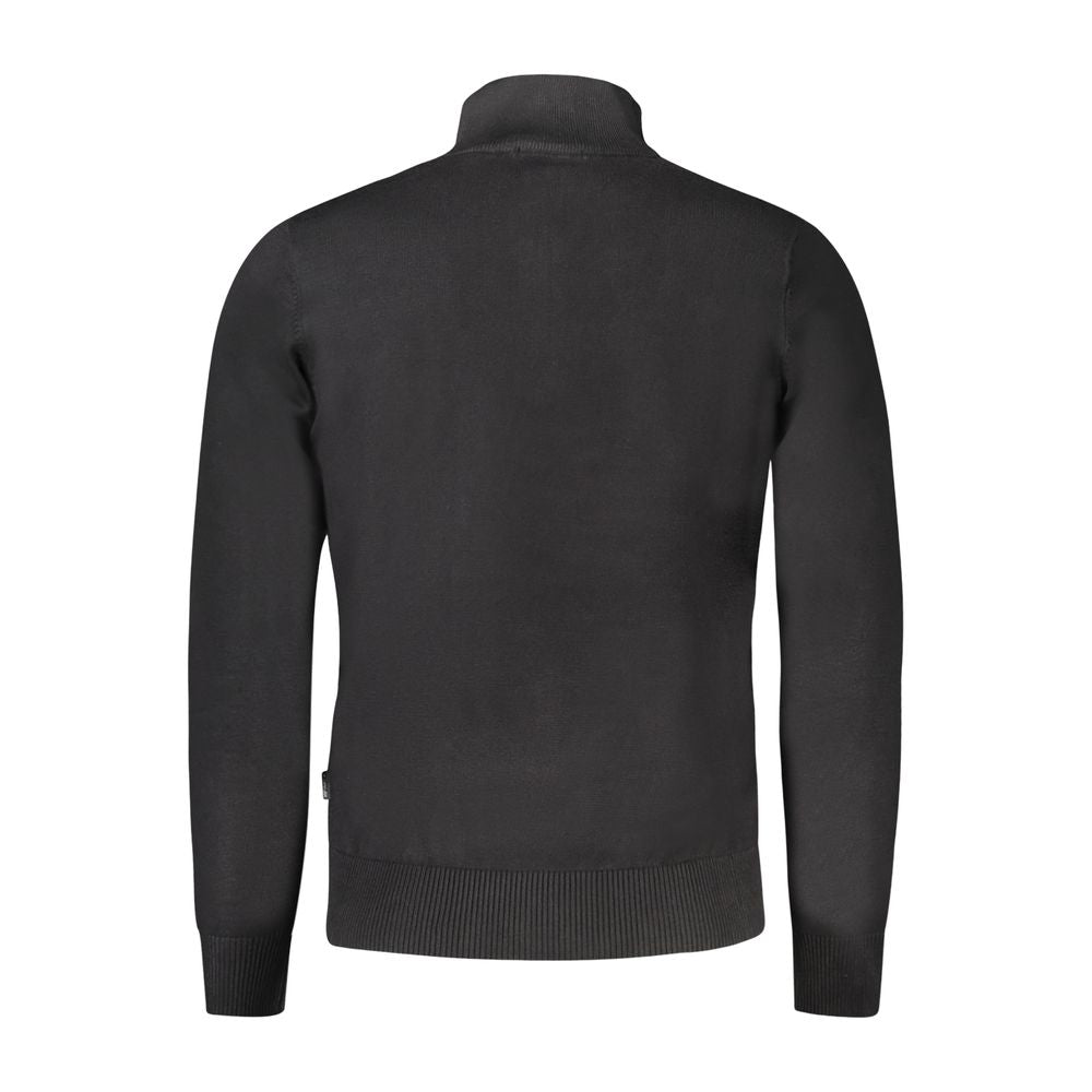 Black Viscose Men Sweater