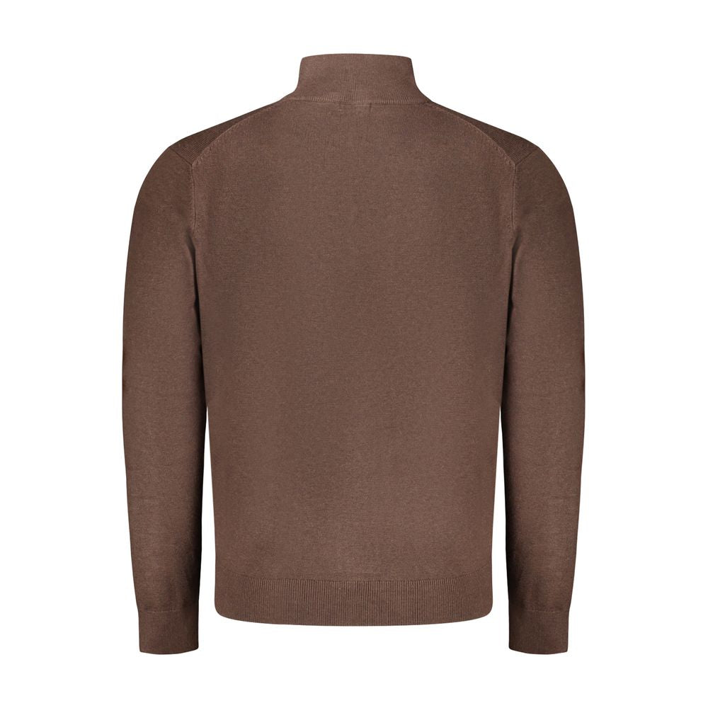 Brown Polyamide Men Cardigan