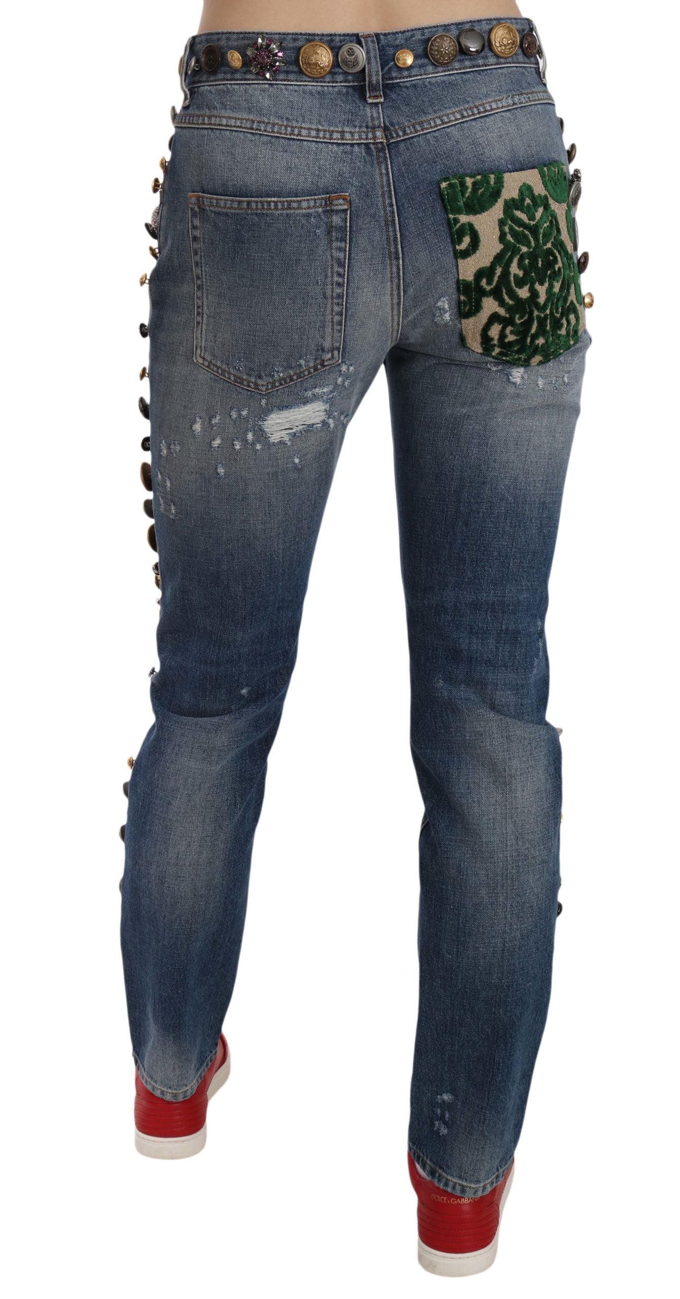 Crystal Embellished Luxury Denim Jeans